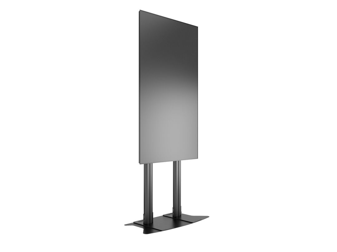 M Public Display Stand 210 Dual Pillar Floorbase Black - Multibrackets