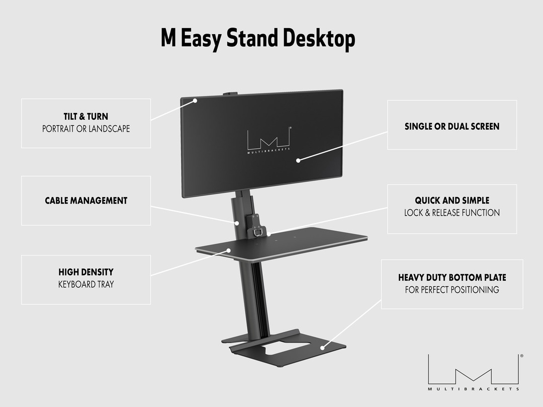 M Easy Stand Desktop Silver