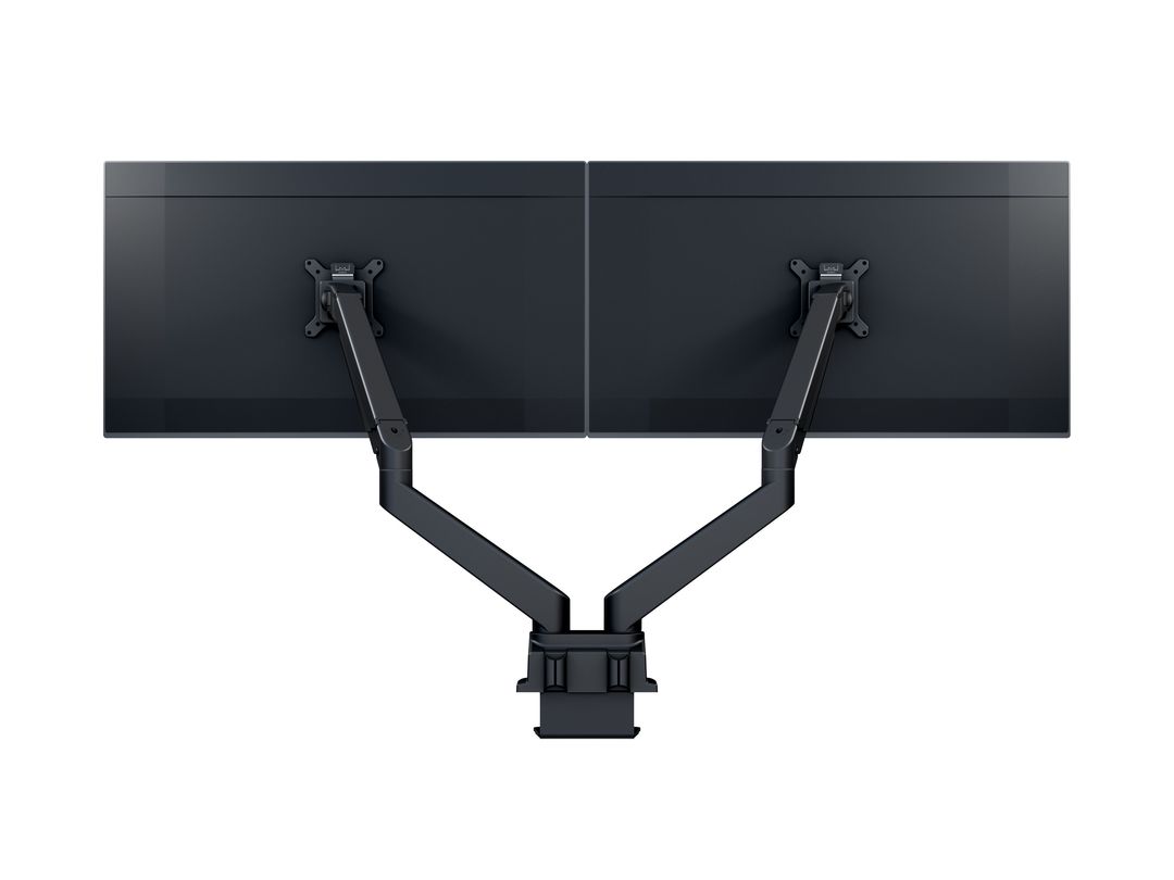 Support de Moniteur Double Noir Acier VESA 75/100 mm,4.42 KG